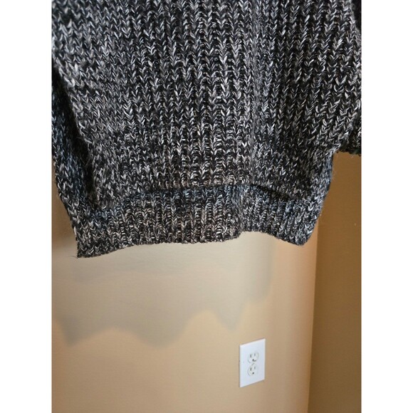 Zara knit black and white marbled hi low sweater women's size small - Picture 5 of 7